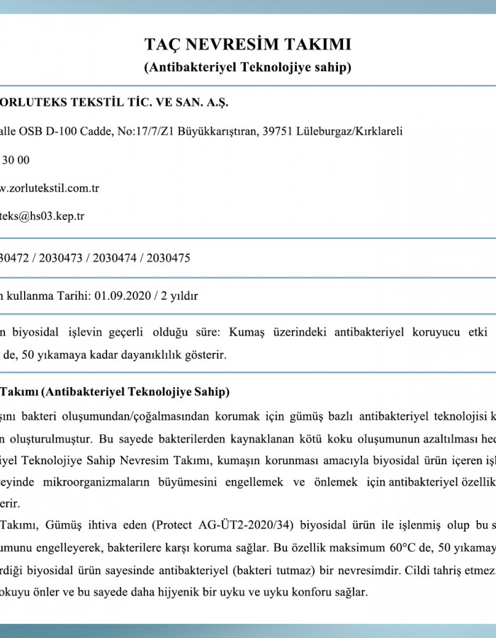 Taç Basic Çift Kişilik Antibakteriyel Nevresim Takımı Turkuaz